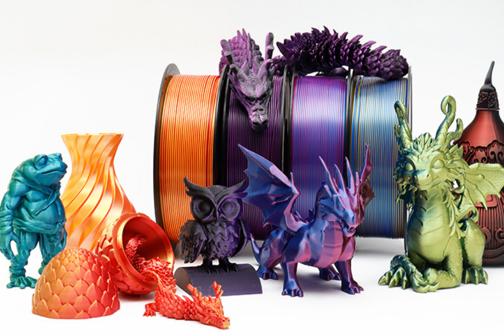 Pack Filament 3D PLA Silk – 1.75 mm – Bi color surprise - Studio J