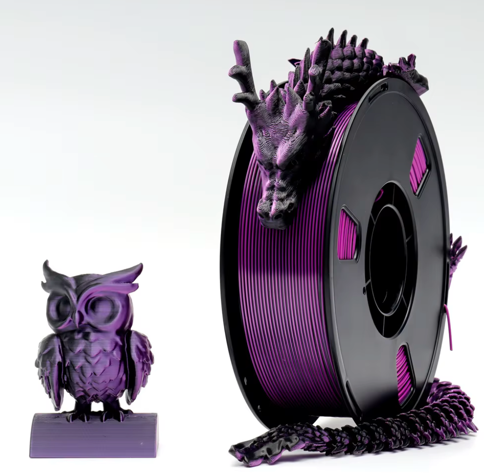 Filament 3D PLA Silk – 1.75 mm – 1 kg Noir Violet - Studio J
