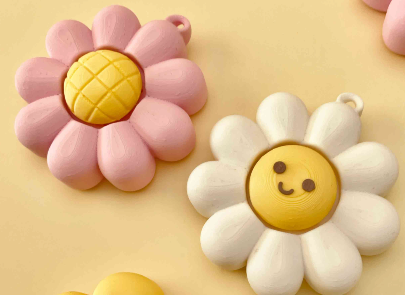 Porte clés - Smiley Daisy