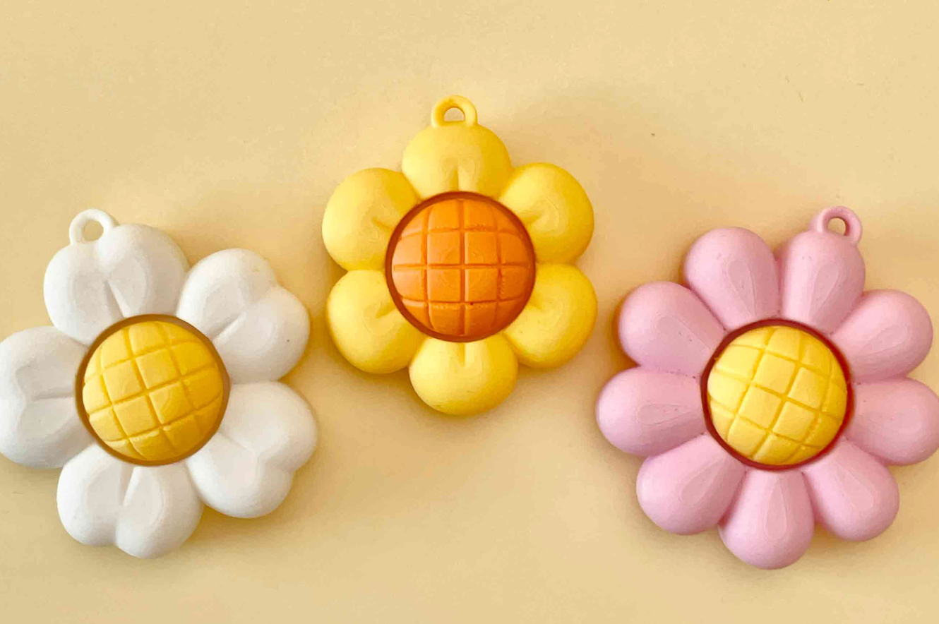 Porte clés - Smiley Daisy