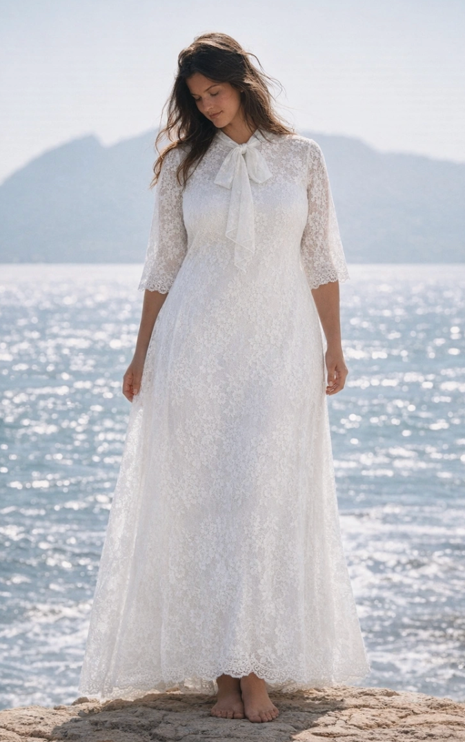 Robe maxi en dentelle Pauline