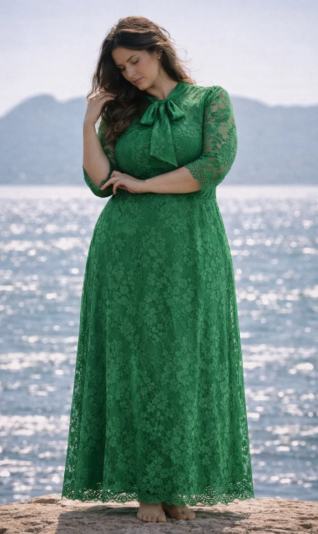 Robe maxi en dentelle Pauline