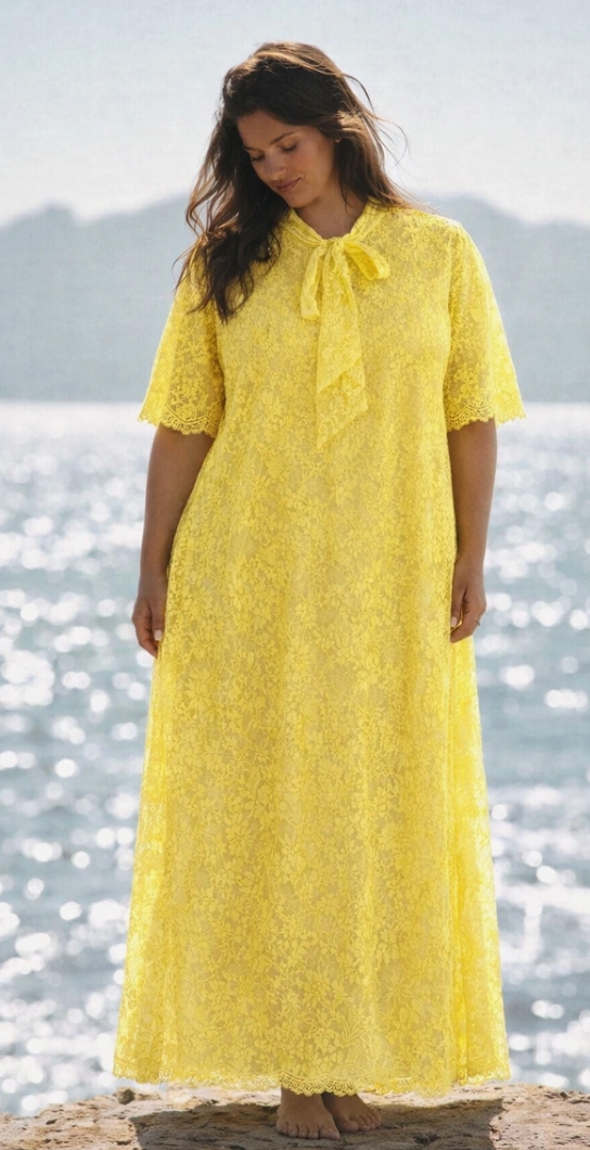 Robe maxi en dentelle Pauline