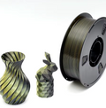 Filament 3D PLA Silk Bi-Color 1.75 mm 1 kg Noir Jaune