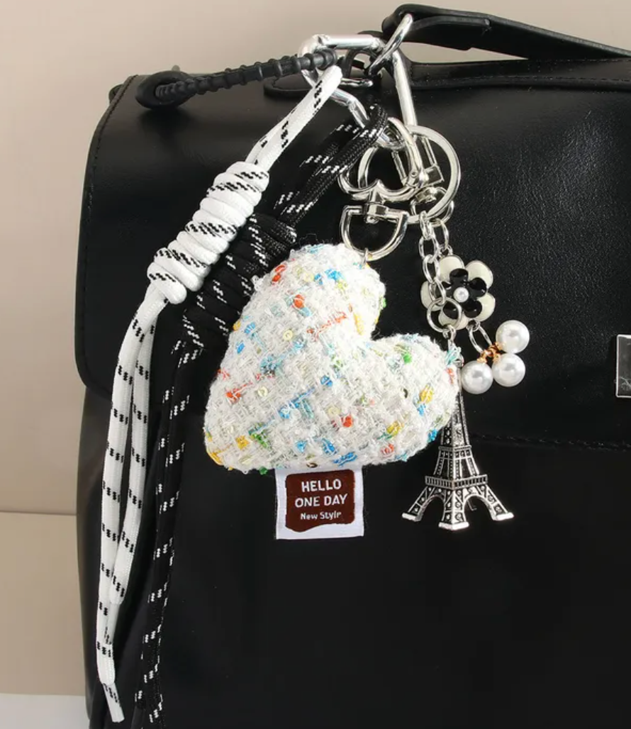 Bag Charm Cœur Crochet – Studio J