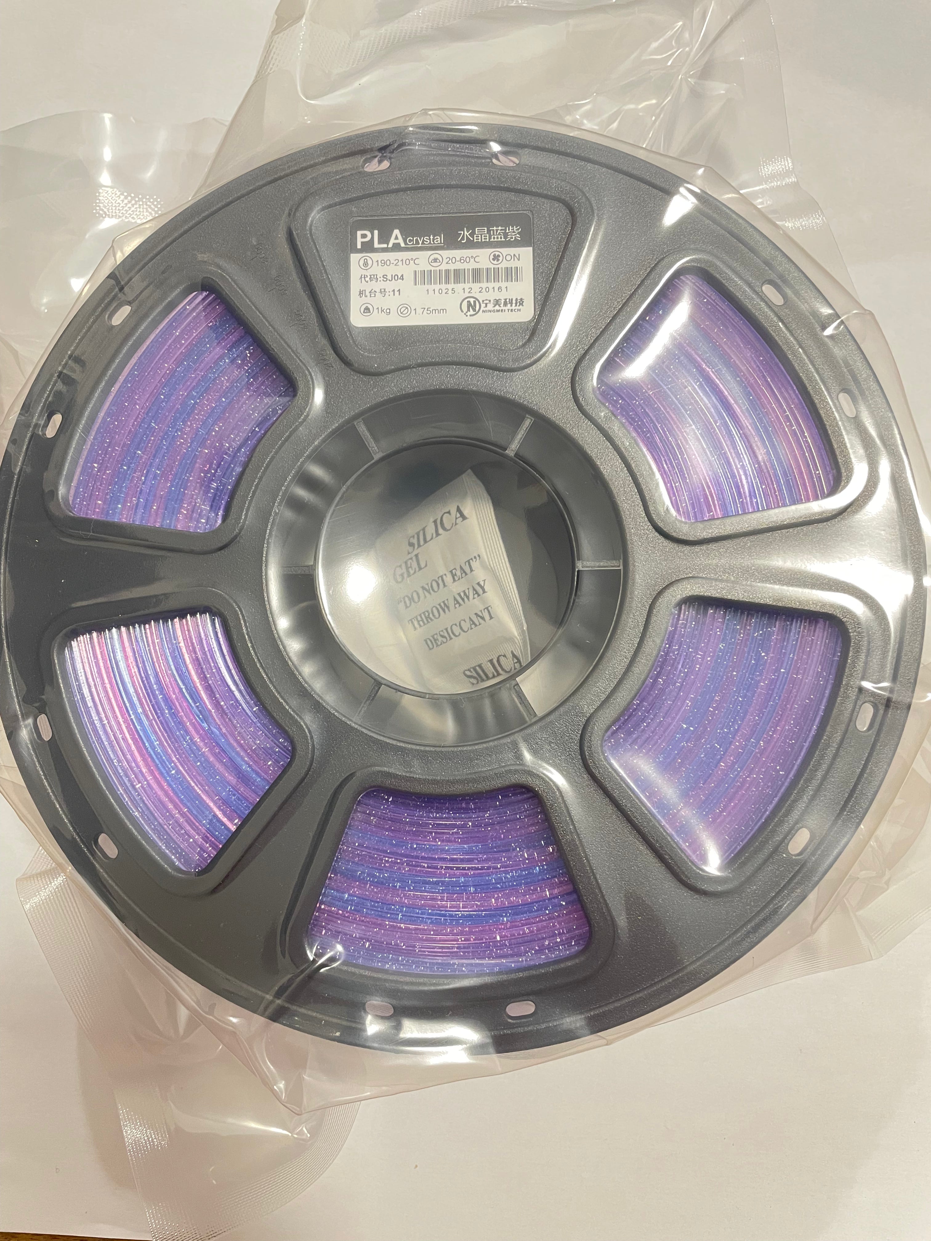 Filament 3D PLA Crystal – 1.75 mm – 1 kg - Violet Bleu - Studio J
